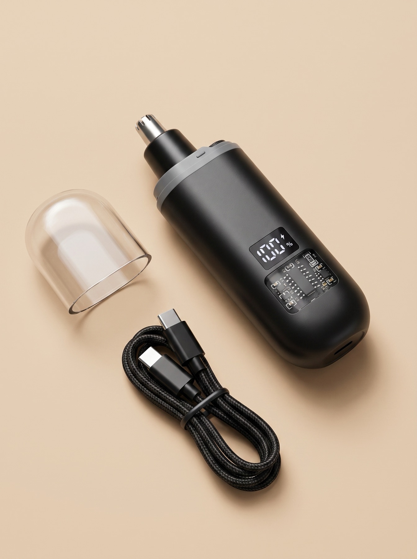MRGROOMED trimmer with protective cap and USB-C cable